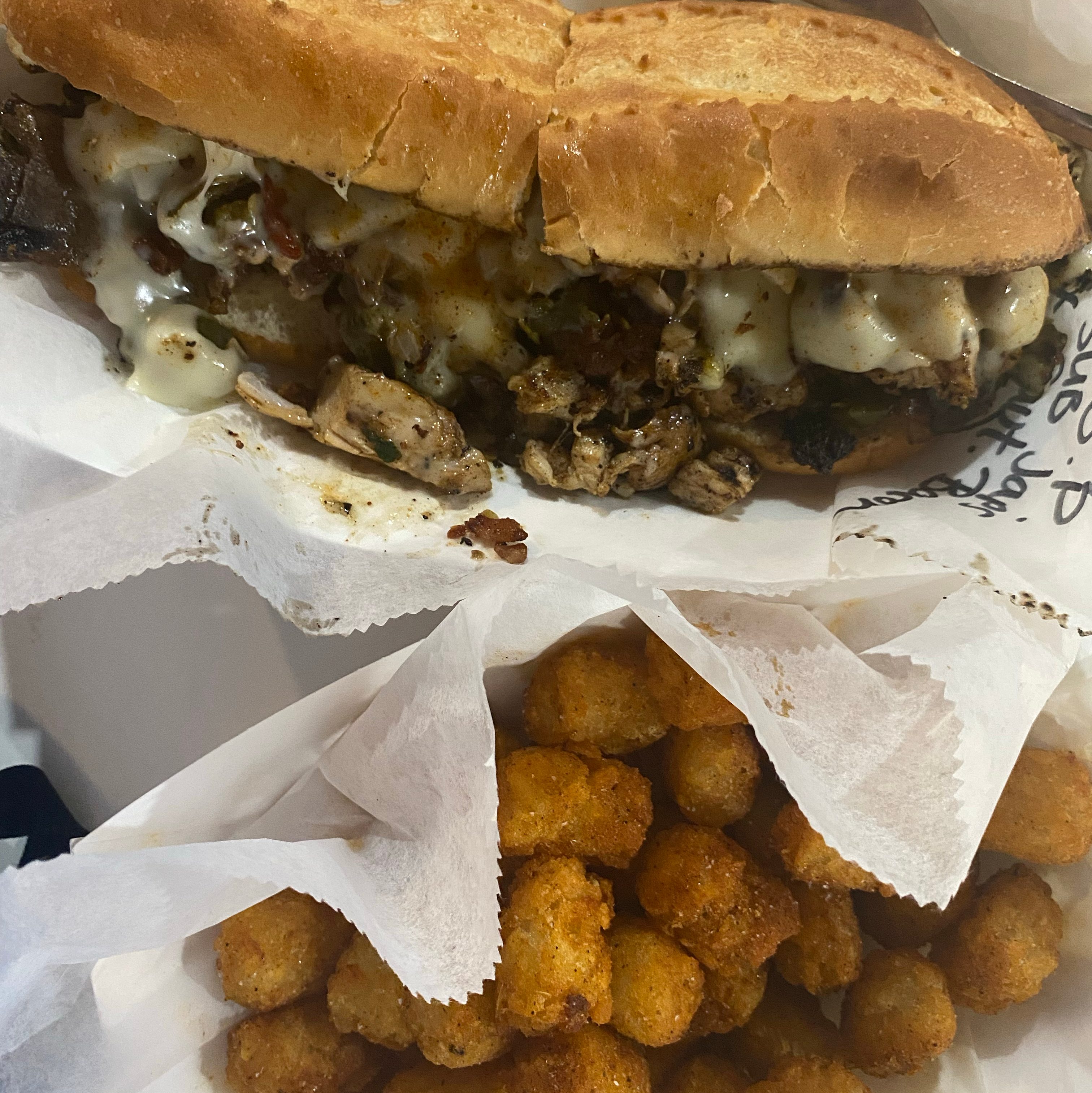 The Samburger Beef Philly or Chicken.