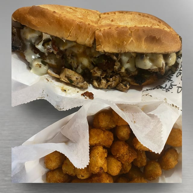 The Samburger Beef Philly or Chicken.